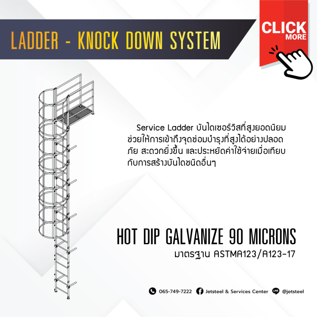 SERVICE LADDER HDG บันไดลิงเซอร์วิส Service Ladder