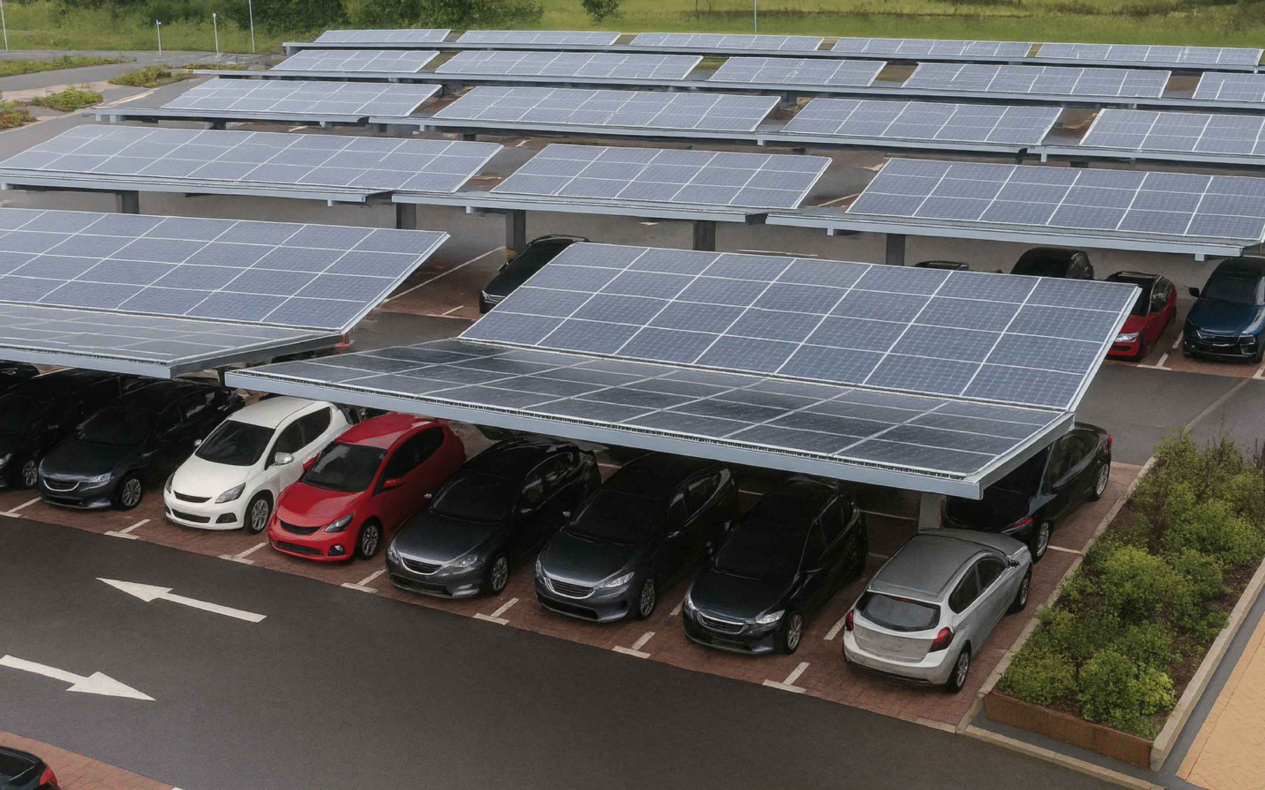โครงสร้าง Solar Carport แข็งแรง รองรับแผงพลังงานได้เต็มระบบ