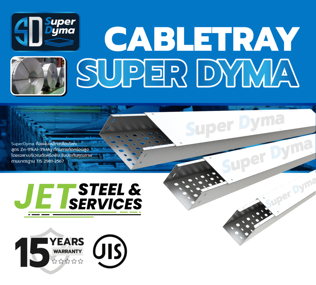 รางเดินสายไฟ Super Dyma เคลือบ Zn-Al-Mg ทนสนิมสำหรับงานโซลาร์และโรงงาน